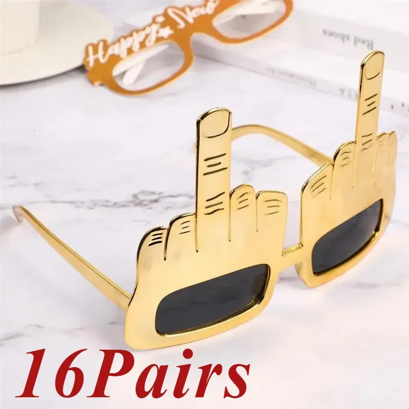 Creative Vertical Middle Finger Glasses Decorative Props Funny Sunglasses Dance Party Props Performances Selfies Glasses 250709