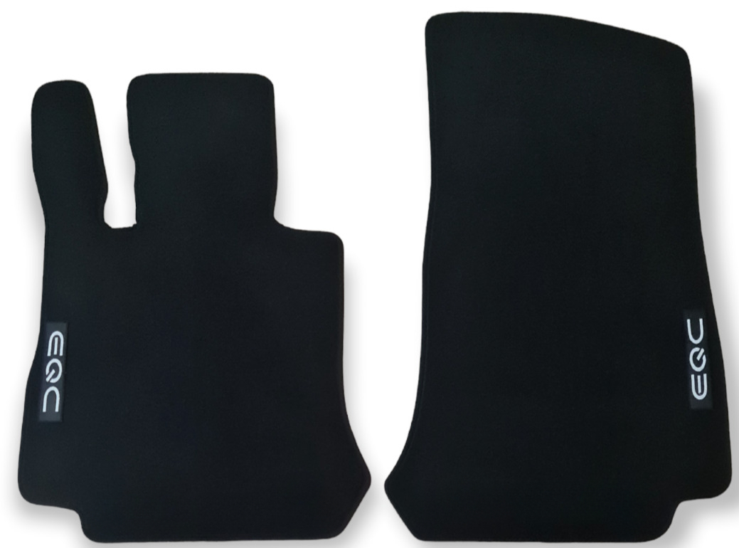 Front Car Floor Mats For Mercedes EQC N293 Velour Auto Liners Waterproof Carpet