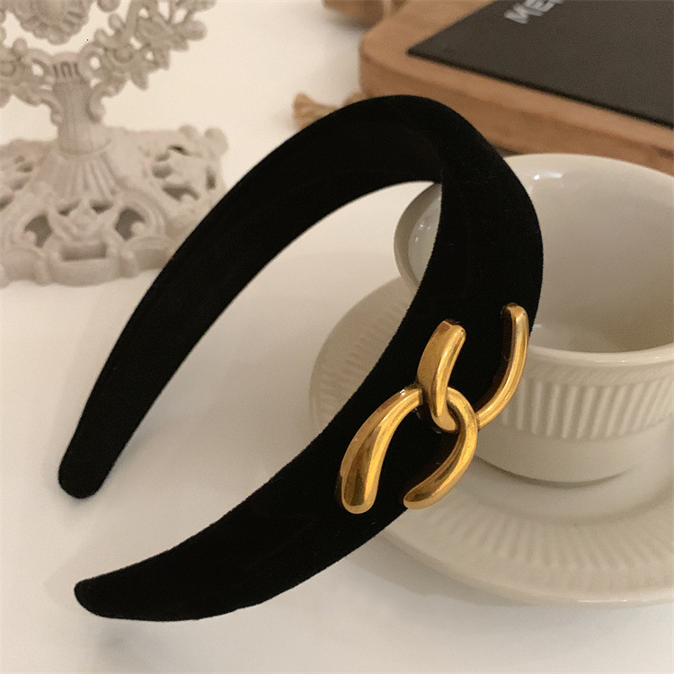 Minimalist High-End Headband for Women Autumn and Winter Internet Celebrity Face Washing Headband Versatile Elegant High Skull Top Hair Accessory 2507