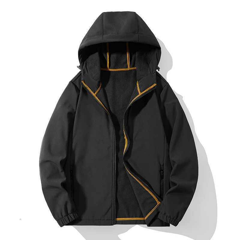 Gorasion New Mens Winter Outdoor Windbreaker Fashion Hooded Jacket Sports Mountaineering Suit Texturing Mens Casual Coat W250711