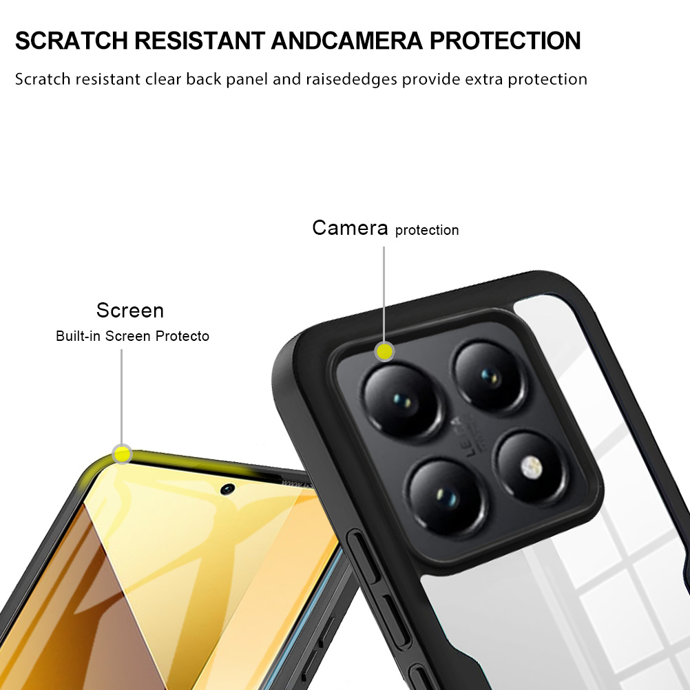 360 Full Body Cover Screen Protector Clear Case All-Inclusive TPU PC Rugged For POCO X6 X7 M7 Pro C71 Redmi K80 A5 Note 15 Ultra 14 13 12 12C 13C Xiao
