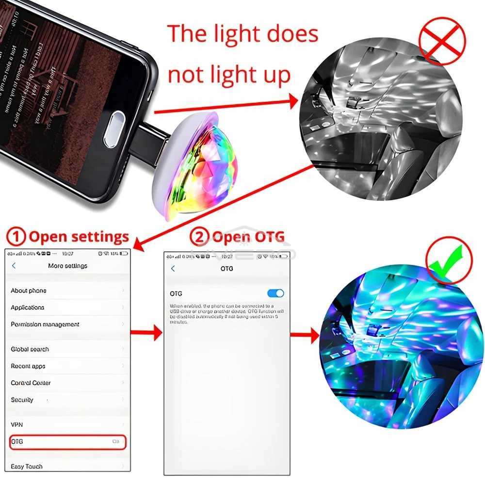 USB DJ Lamp DC 5V LED Bar Night Lights RGB Stage Projector Welcome Crystal Ball Sound Party Lighting Decoration Atmospheres NeonXJ250710