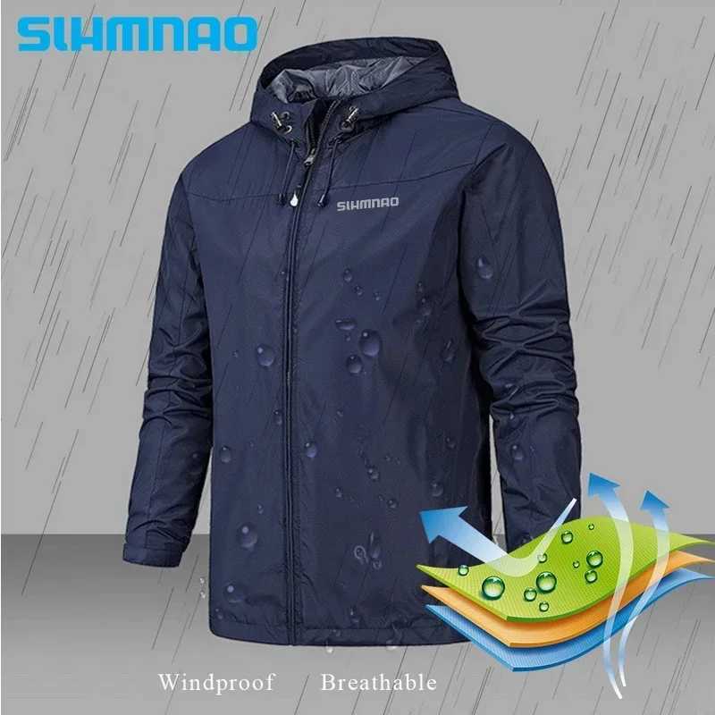 2025 New Trend Mens Fashion High-End Waterproof Fishing Raincoat Bicycle Raincoat Windproof Jacket Mountaineering Suit Spring W250711