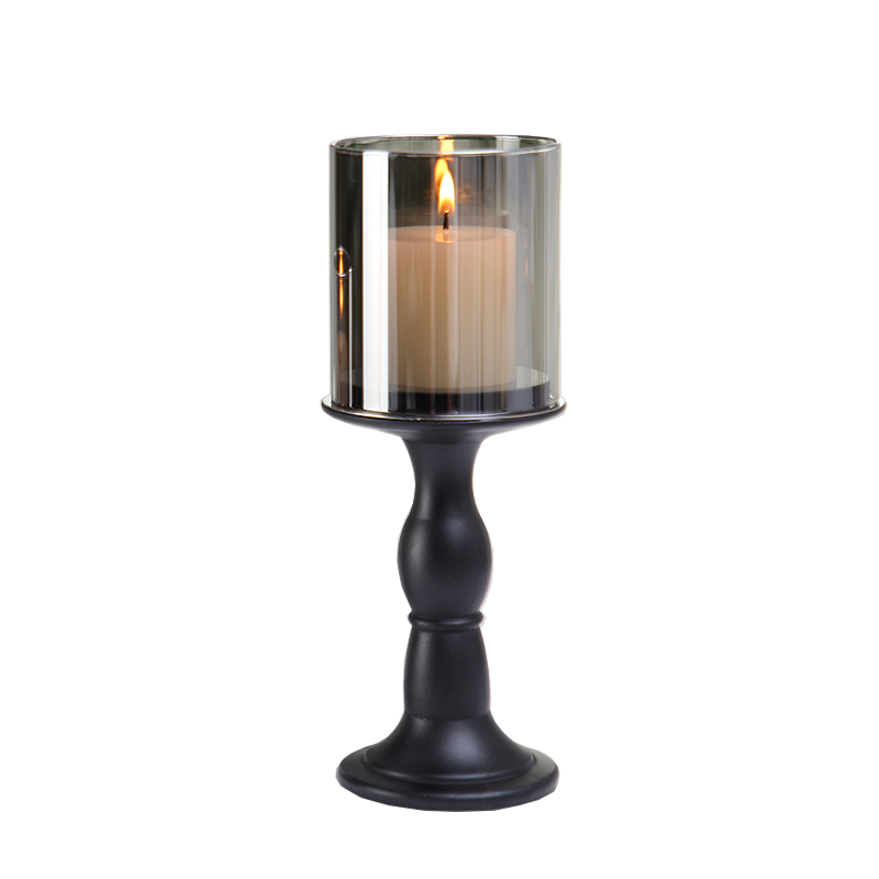 Vintage Metal Holders Black Roman Column Candelabrum Centerpieces Candle Stick Holder Home Decoration Accessories XJ260305