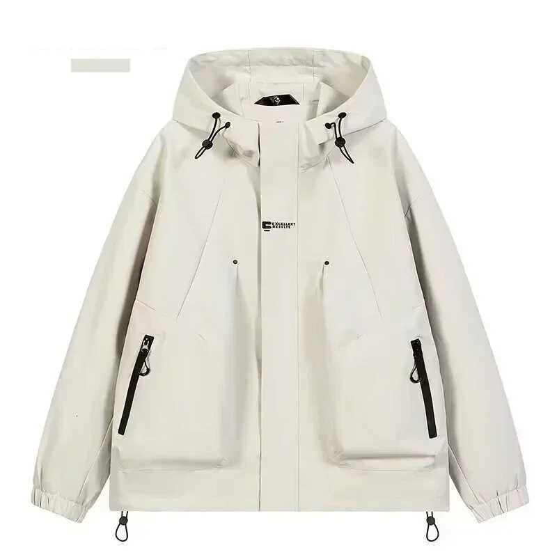 Autumn Outdoor Hooded Windbreaker Jacket For Men 2024 New Waterproof Hiking Bomber Jackets Womens Trekking Softshell Coats W250711