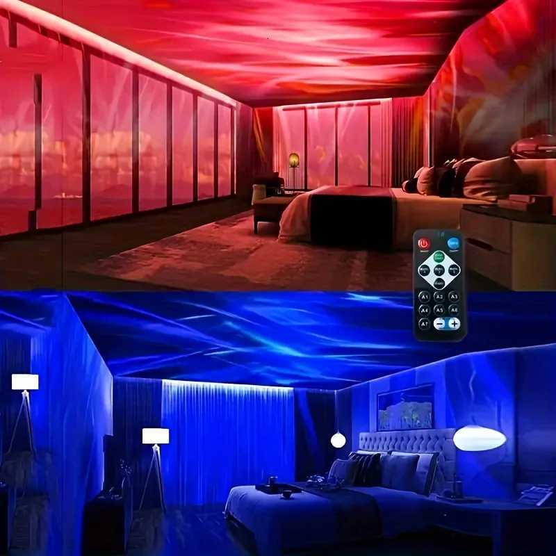 USB LED Night Light Starry Sky Projector Lamp Aurora DC 5V RGB Remote Control Rotating Lighting for Home Party Room Decoration XJ250710