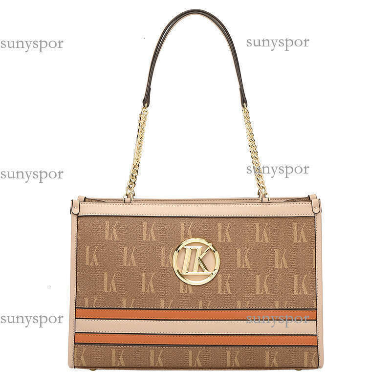 LORDLY KNACK Genuine Leather Chain Tote Bag for Women Large Capacity Versatile Shoulder Underarm Bag