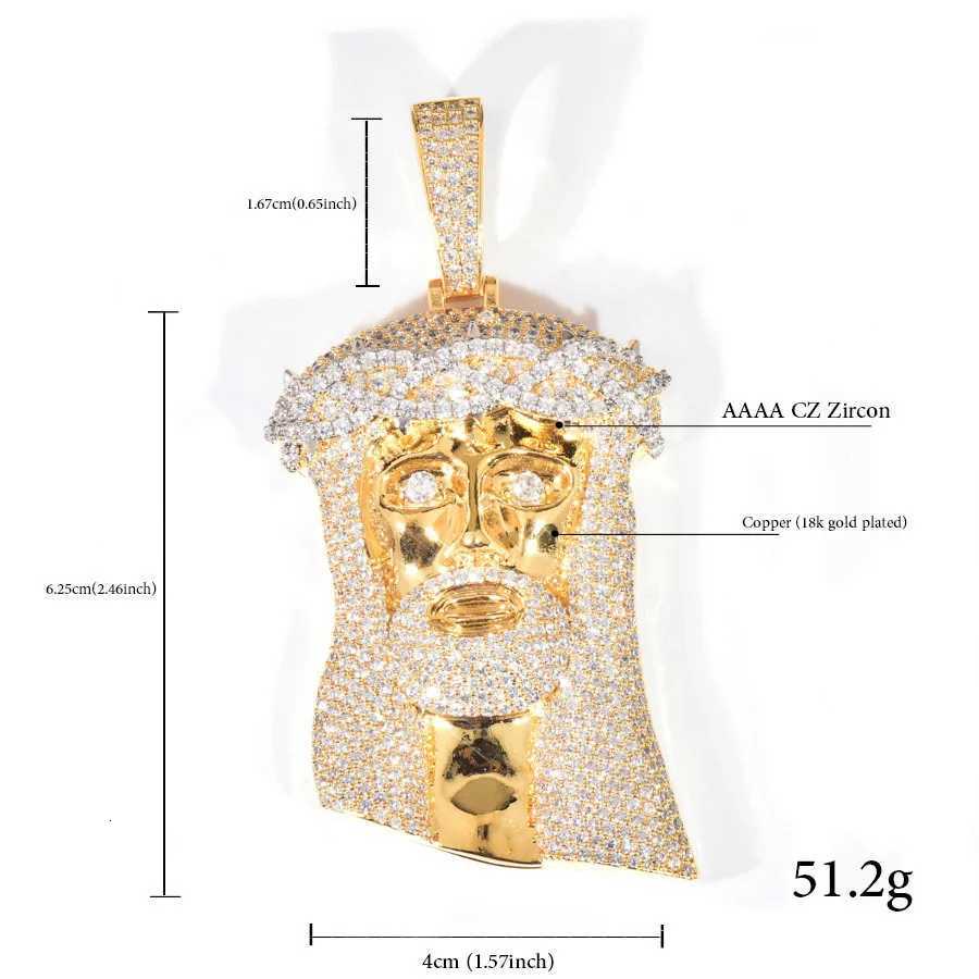 1000 King Thorn Crown Jesus Pendant Hip Hop Necklace Chain For Men Women Gold Silver Color Fashion Icy Rapper Jewelry Gift W250710