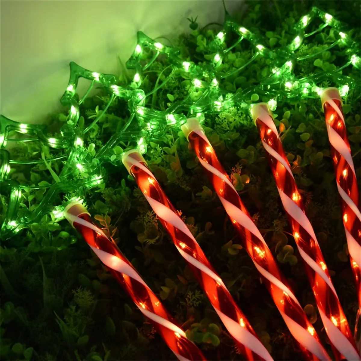 5-piece set of LED solar Christmas tree ground-mounted lights suitable for courtyard and path atmosphere decoration lights XJ250710