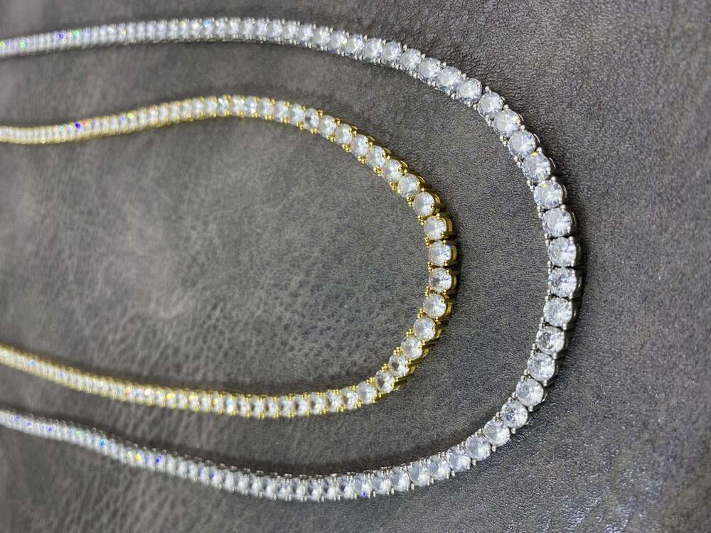 Chic Ice Hip Hop Themed 5Mm Sterling Silver & Rhodium Finish Fashionable Statement Piece