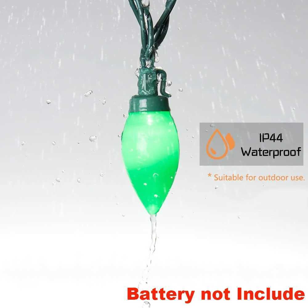 Battery Tsh Bulbs Christmas String Lights Remote Control LED Strawberry Garland Fairy Lights Outdoor Lighting Xmas Tree Decor XJ250710