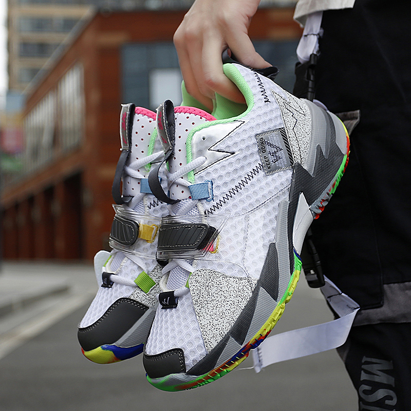Westbrook Fashion Rainbow Basketball Shoes Men Breathable High top Basketball Shoes Outdoor Street Sneakers Unisex Shoes