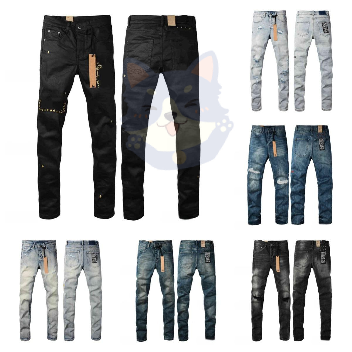 2025 New Ksubi jeans denim jeans men's pants narrow leg high waist fashion loose wide leg elastic jeans Designer Men's Vintage Ripped Straig