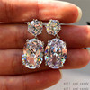 Cubic Zircon Water Drop Stud Earrings Designer Jewelry Sterling Silver Drop Heart Charm Dangle Earrings for Woman Bridal Wedding Gift Fine Jewellry