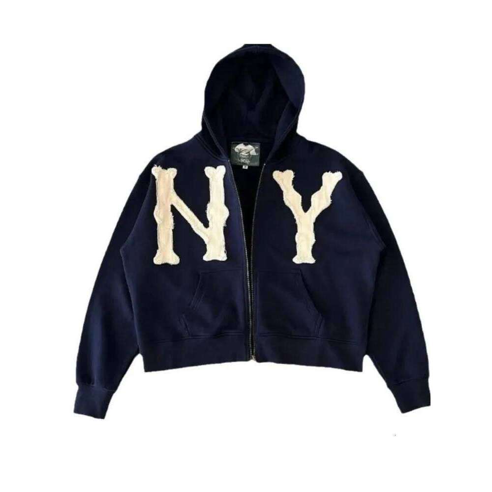 hoodie Oversized Sweatshirt Women Y2k American High Street Trend Jacket Men Letter Embroidered Zipper Hoodie Haruku Fashion Retro Top jacket