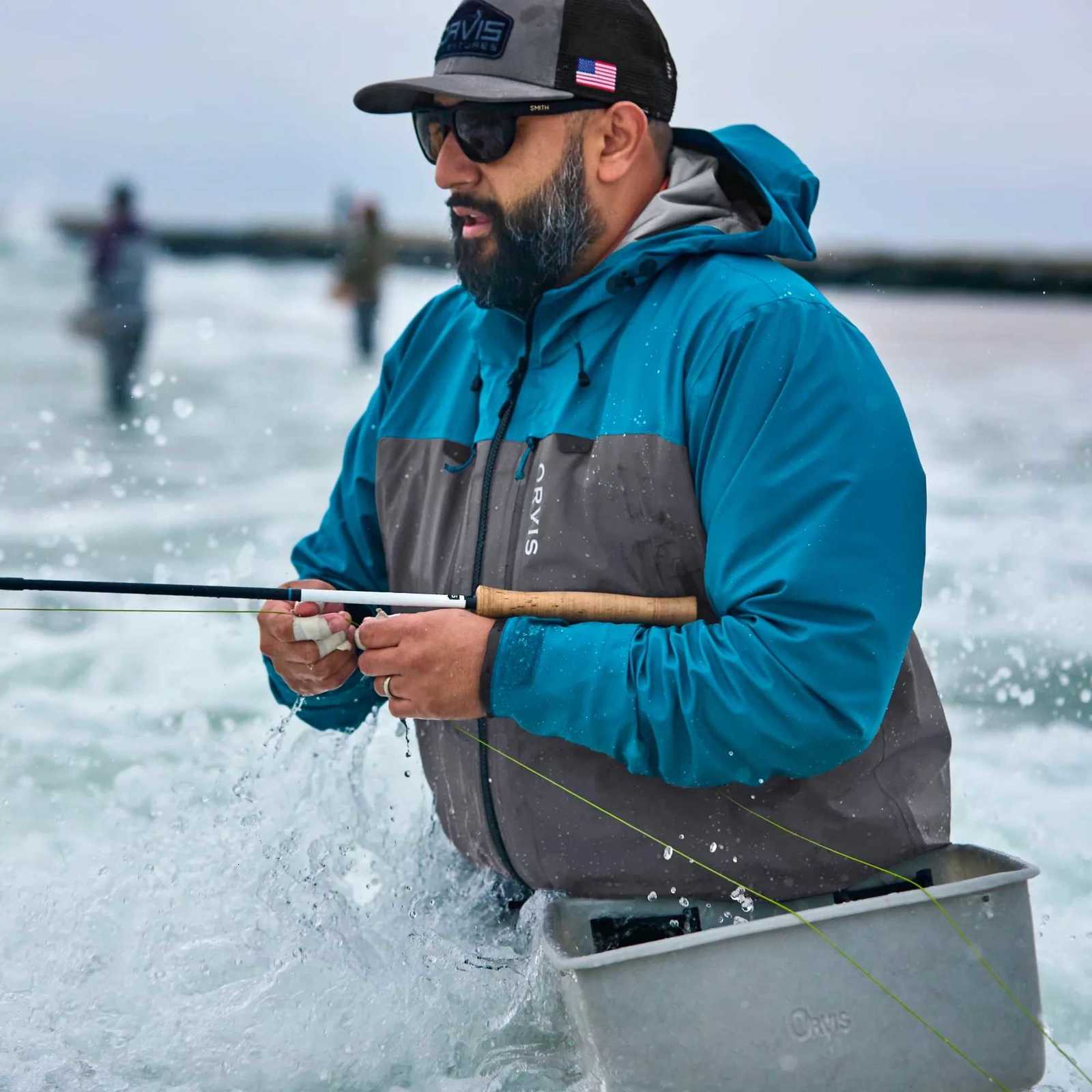 Mens Ultralight 3L Wading Jacket Waterproof Breathable for Hunting Camping Fishing - Lightweight Outdoor Rain Outwear W250711