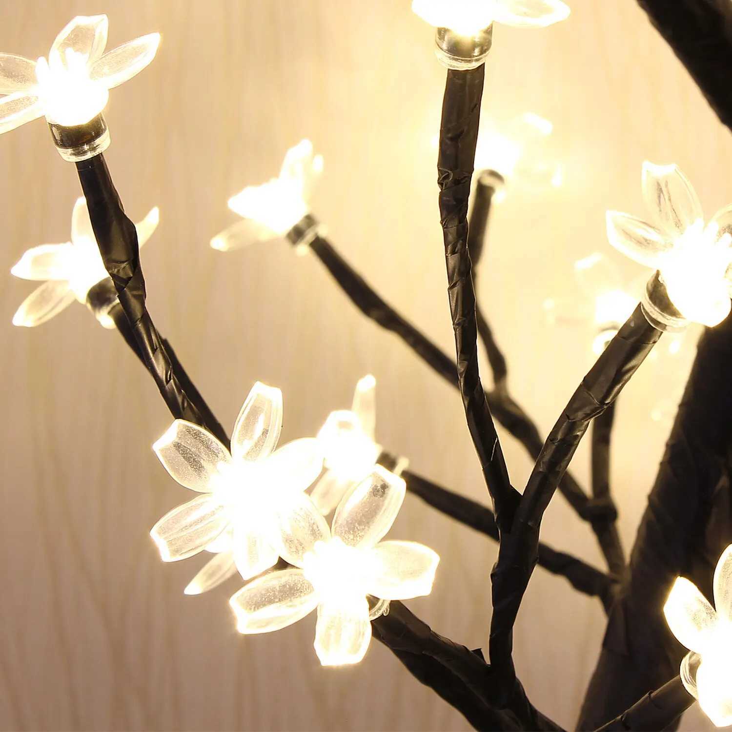 17inch Cherry Blossom Tree Light 40LED Lighted Tabletop Artificial Flower Bonsai Tree Lamp USB Powered Gifts for Home Decor XJ250710