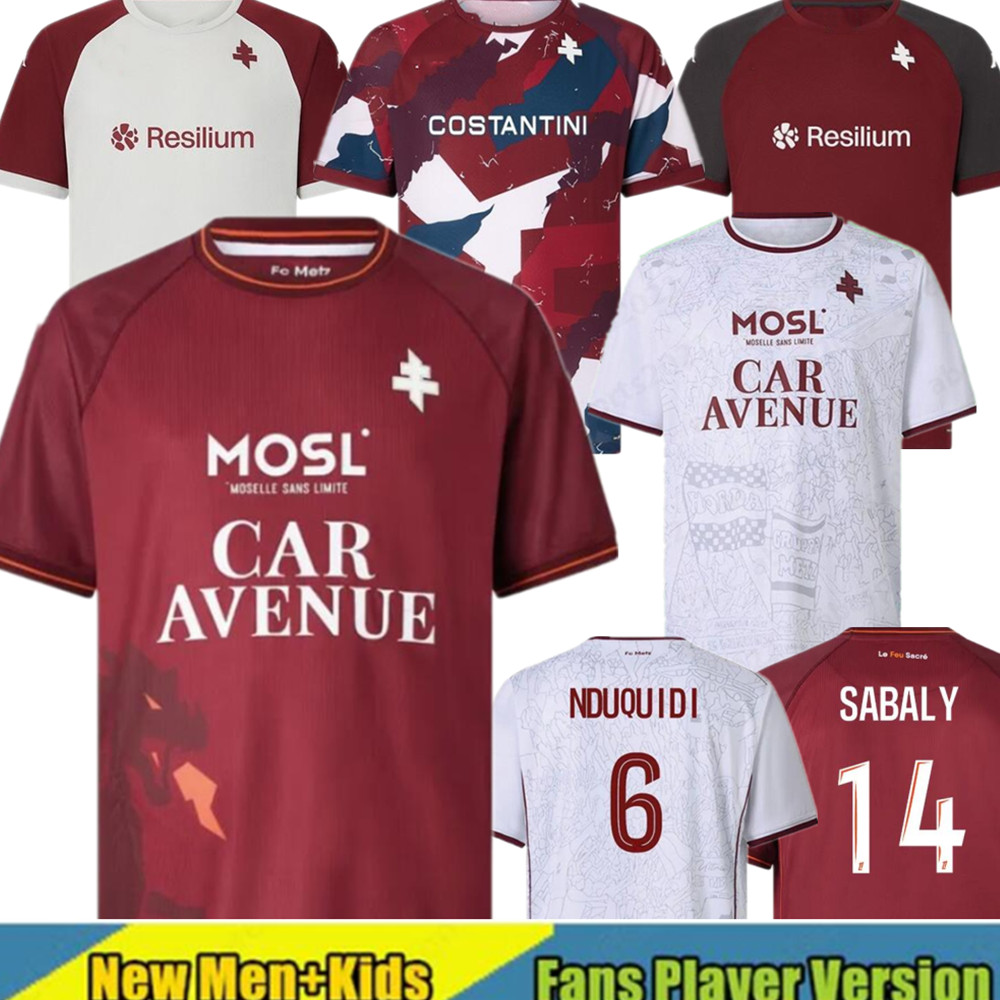 2025 2026 FC METZ Soccer Jerseys SABALY I. SANE G.HEIN 25 26 maillot de foot Vintage UDOL P. A. DIALLO GUEYE Third Metz football shirts men uniforms