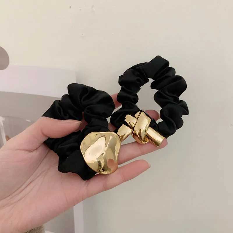 South Korea ins minimalist alloy irregular niche knotting fashion essence hair tie hair ring head tie low ponytail hair tie Y250711