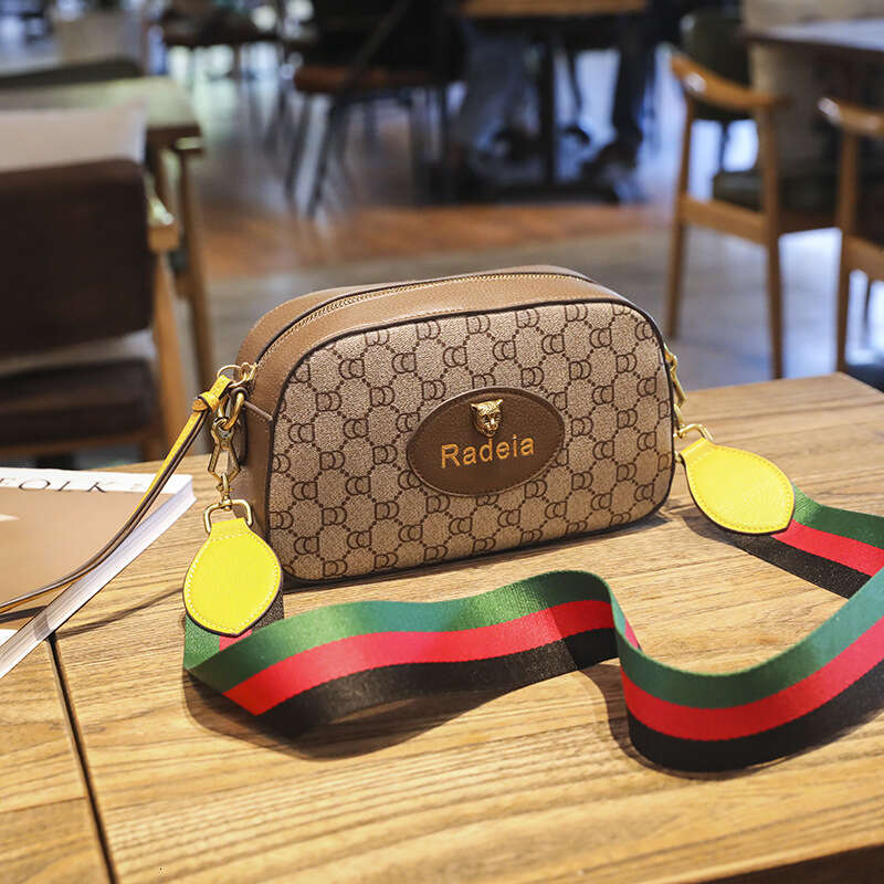 for Women 2025 New Style Tiger Head Camera Wide Strap Single Shoulder Crossbody Messenger Small Square Bag