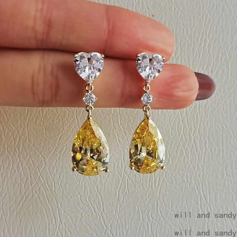 Cubic Zircon Jesus Cross Dangle Earrings Charm Designer Jewelry Silver Gold Love Heart Drop Water Diamond Hoop Chandelier Ear Rings Gift for Woman Jew