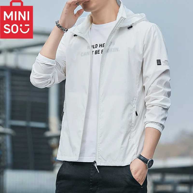 2023 MINISO Summer Hooded Jacket for Men and Women Waterproof Sun Protection Clothing Fishing Hunting Clothes Quick Dry Skin Windbreaker W250711