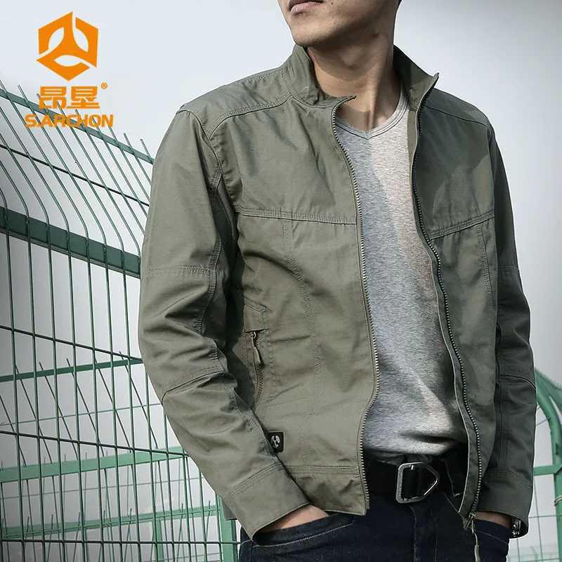 Combat Tactical Jacket Men Casual Work Jacket Spring Autumn Outdoor Hiking Waterproof Military Windbreaker Coat Climbing Clothes W250711