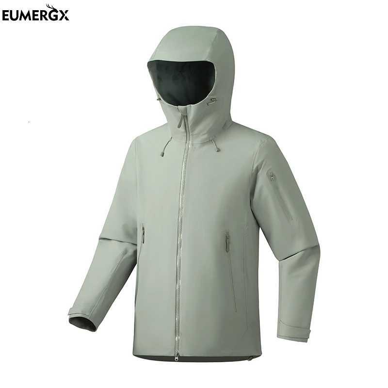 EUMERGX Unisex Enhanced Waterproof Jackets Outdoor Sports Heat-Sealed Seams Rain Coat Men Women Hiking Climbing Windbreaker W250711