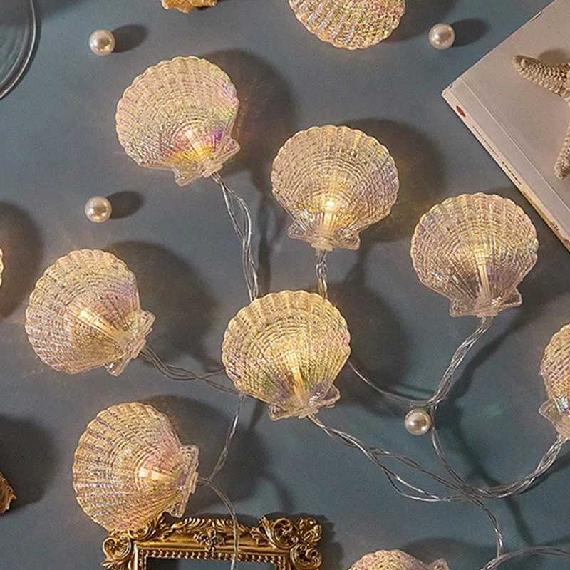 LED Seashells Light Garland Battery-operated Garland Christmas Ornament Wedding Party Christmas Tree New Years Decoration Fairy Light XJ250710