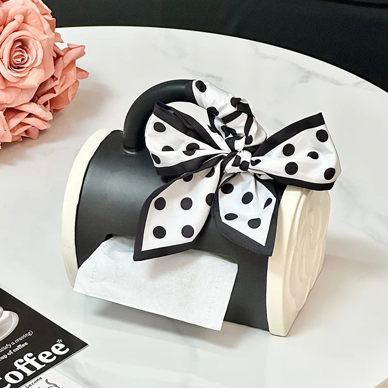 Handbag Ceramic Tissue Box Dopamine Decor Coffee Table Organizer Luxury Living Room Accessories with Creative Design R250723