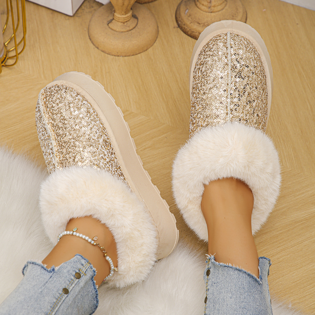 New autumn-winter women's thick-soled and thick-padded snow boots for export