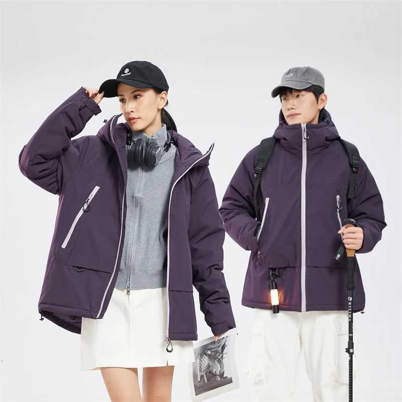 Winter Mountain Jacket Thickened Mens And Womens Jacket Windproof And Water-Splashing Travel Outdoor Mountaineering Suit Trend W250711