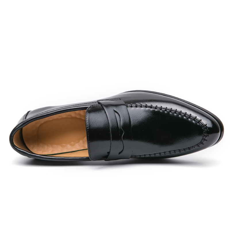 505- New retro exterior height increasing Cuban business casual shoes, European and American pointed leather shoes, one foot formal men's shoes