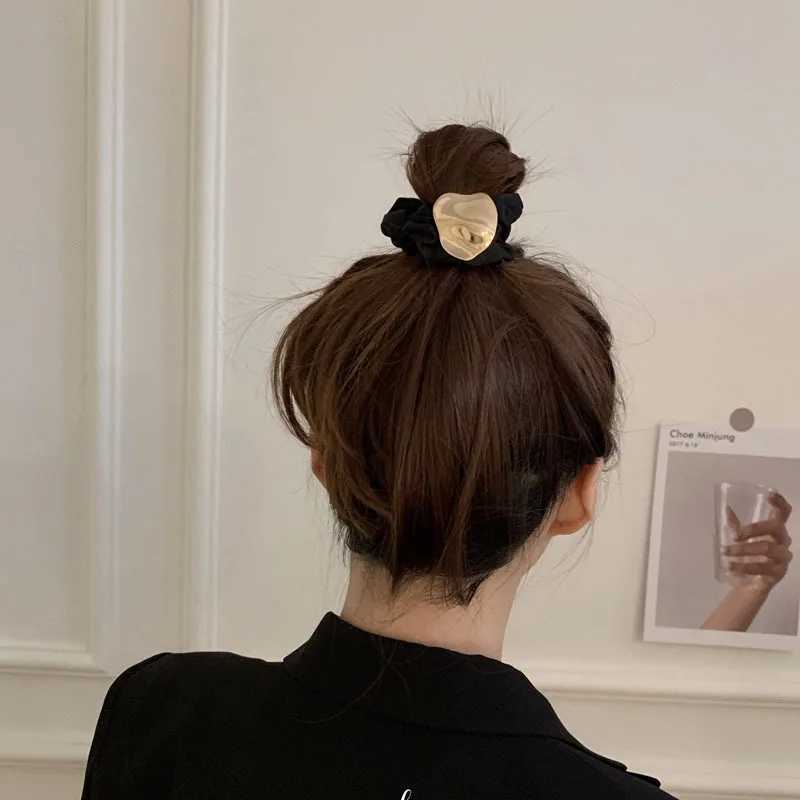 South Korea ins minimalist alloy irregular niche knotting fashion essence hair tie hair ring head tie low ponytail hair tie Y250711