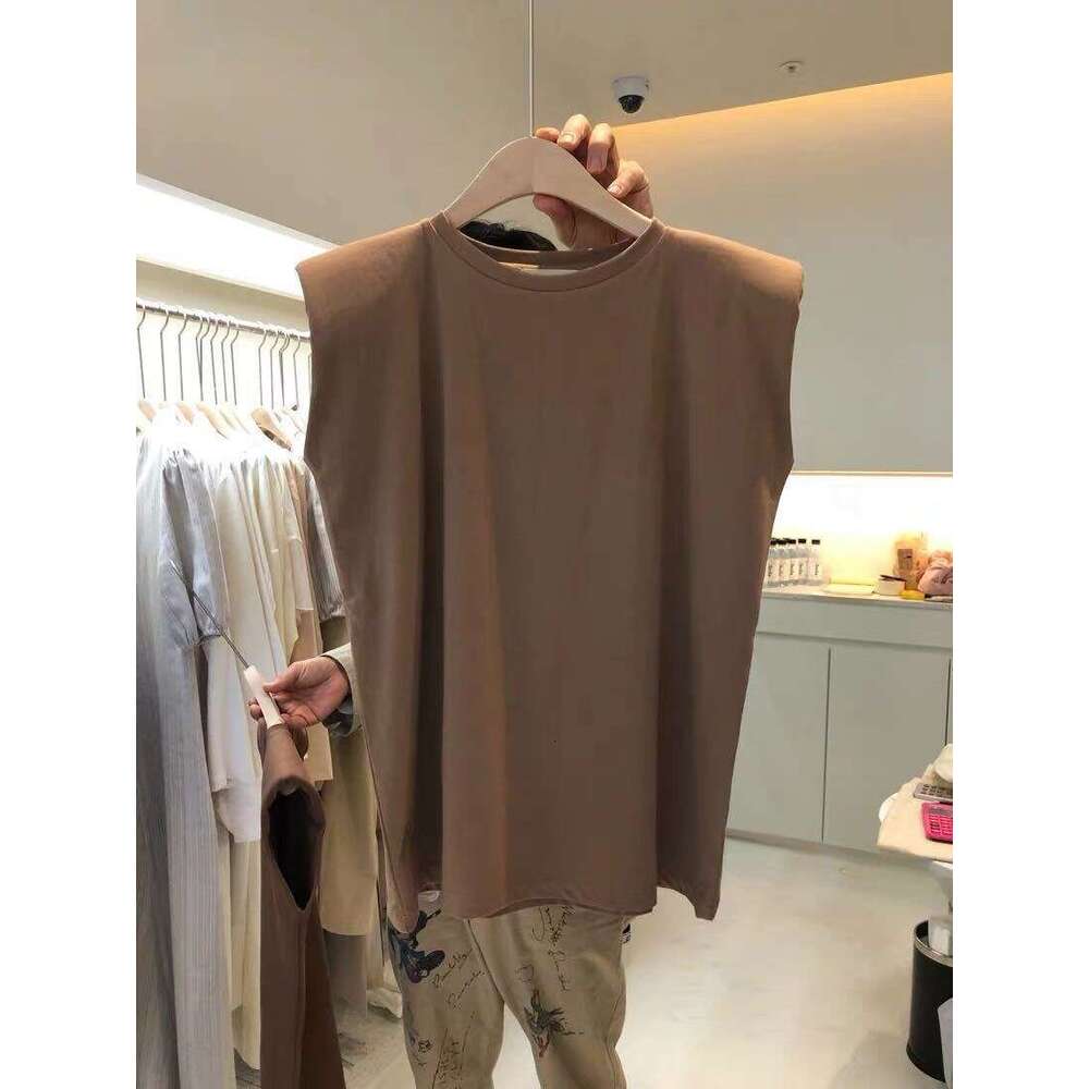 White Sleeveless Women Loose Fit Summer New Fashion Black Tank Top T-Shirt For Students Outerwear Ins B5