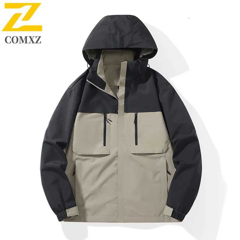 High Quality Functional Jacket Mens Women Autumn Outdoor Fishing Splicing Waterproof Windbreaker Casual Sport Bike Pocket Coat W250711