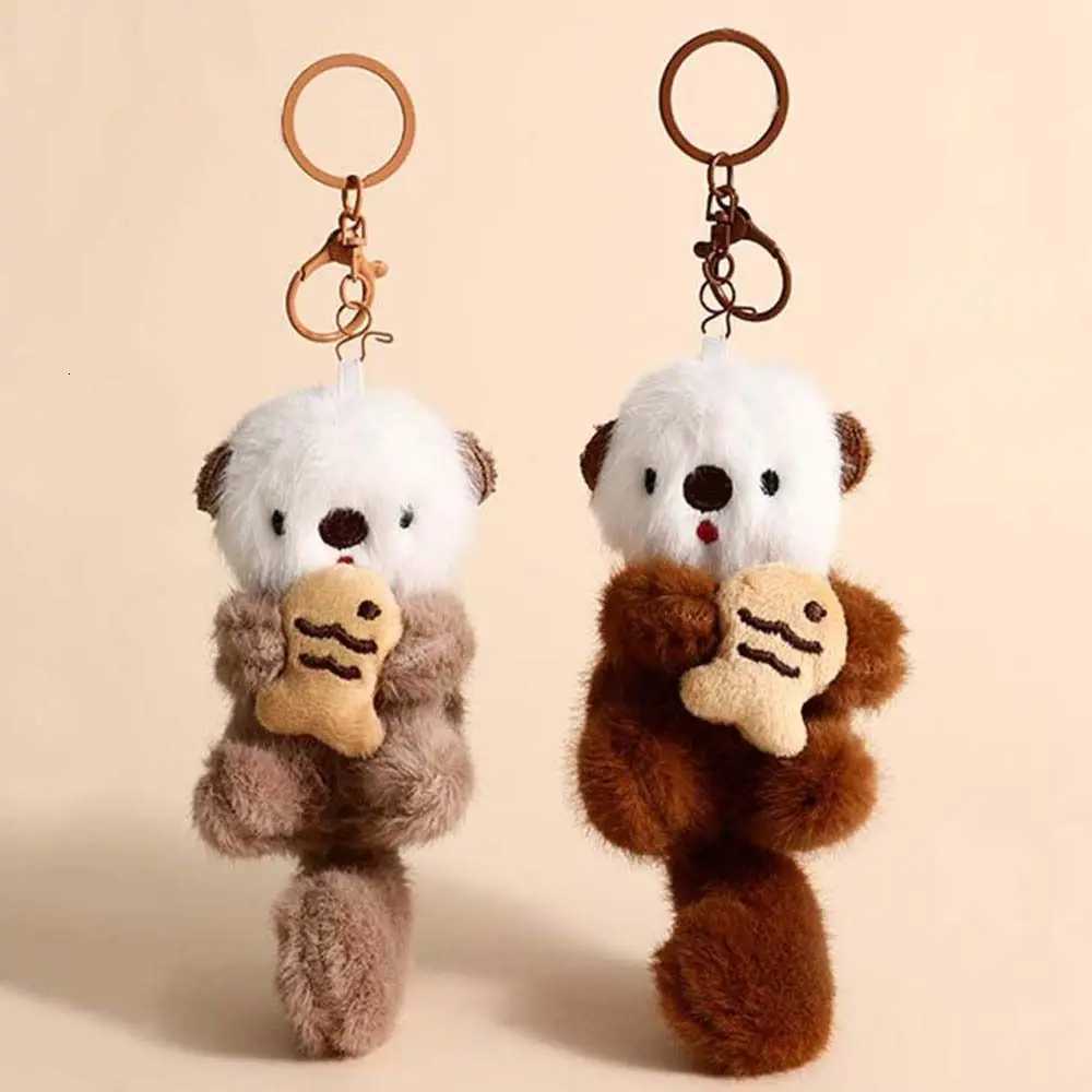 Animals Doll Cartoon Otter Keychain Decorations Soft Stuffed Plush Otter Bag Pendant Bag Hanging Keys Accessories Otter Keyring y250710