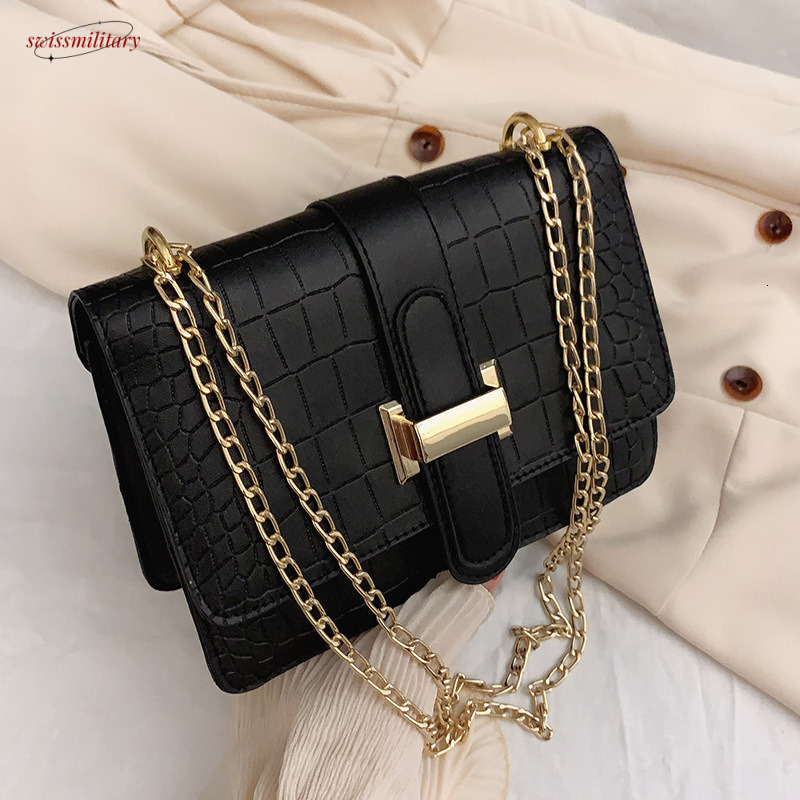 Women's Shoulder Stone Pattern Crossbody 2022 Spring New Embossed Solid Color Small Square Bag swissmilitary