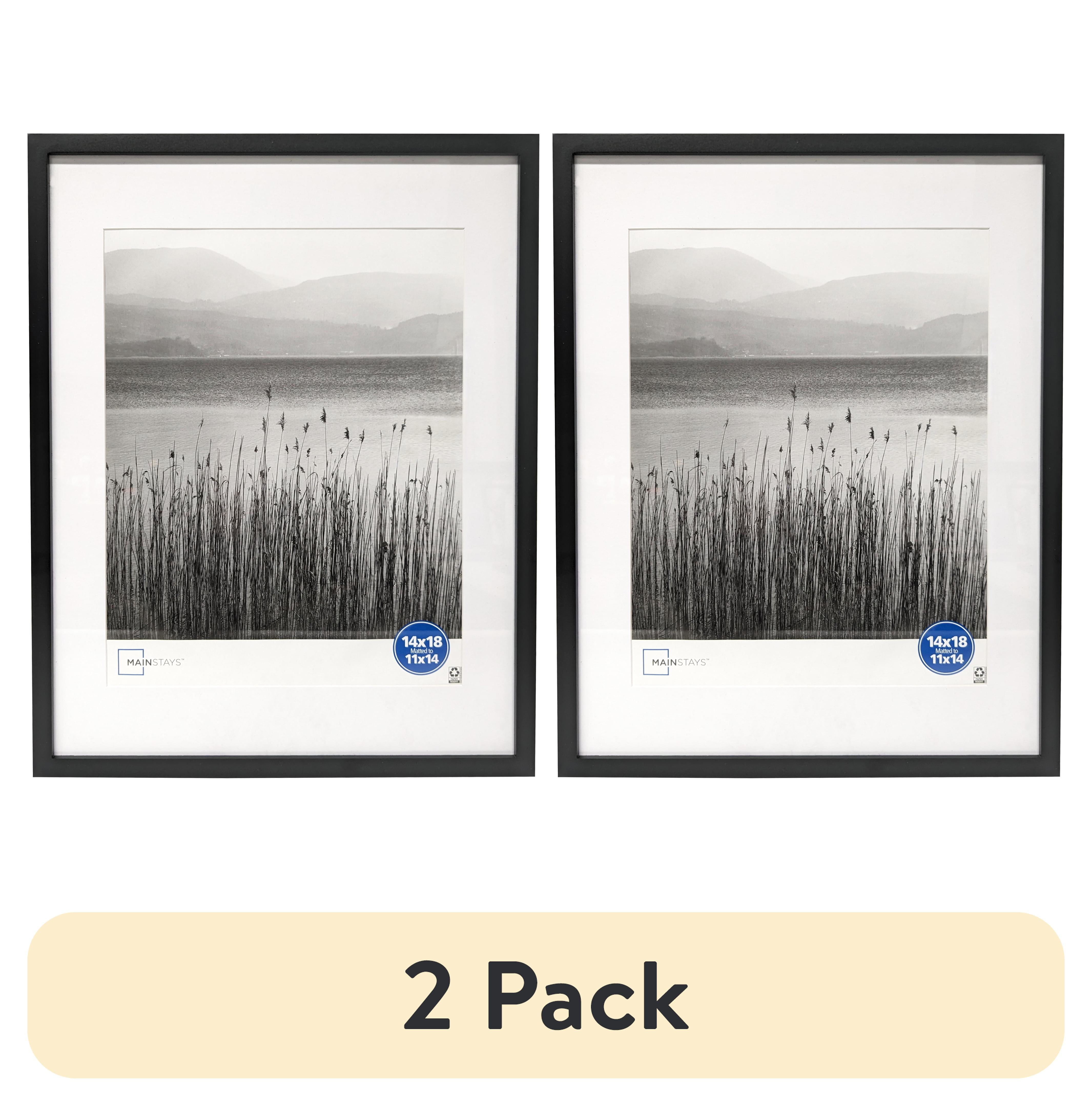 14x18 Matted to 11x14 inch Black 0.5 Gallery Wall Picture Frame2 pack H260306