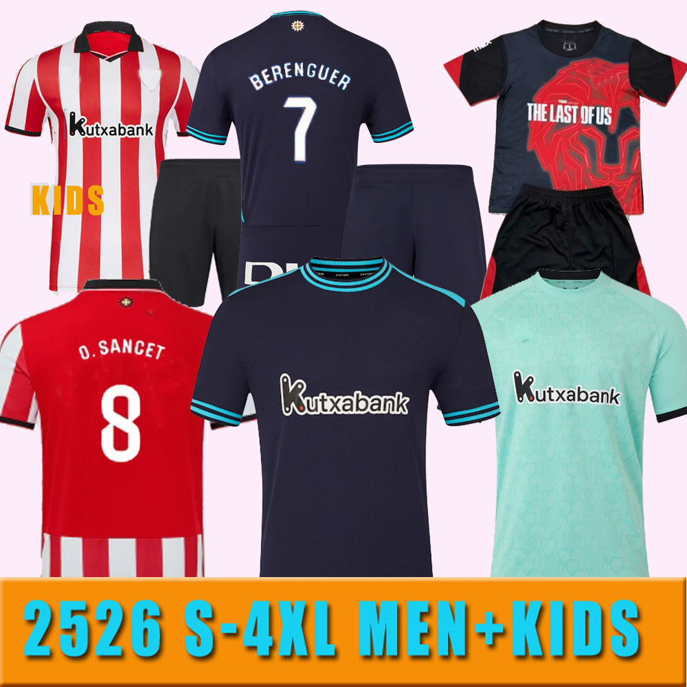 2025 2026 S-4XL Bilbao Soccer Jerseys BERENGUER 2024 2025 MUNIAIN Athletic WILLIAMS Football shirt RAUL GARCIA VILLALIBRE camiseta Sancet third GK UNAI SIMON