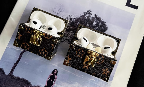 case suitable for wireless bluetooth leather second generation third generation silicone Internet celebrity niche square catwalk 2 headphone case 2507