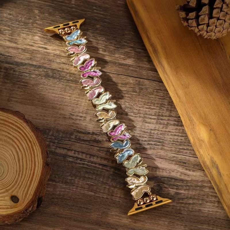 Irregular Butterfly Metal Strap for Apple Watch678910SE watch strap for Huawei 250711