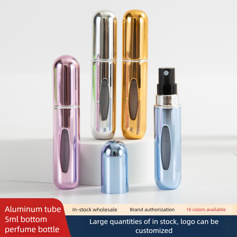 5ml Small Window Bottom Direct Refill Self-Pump Spray Aluminum Press Perfume Bottle