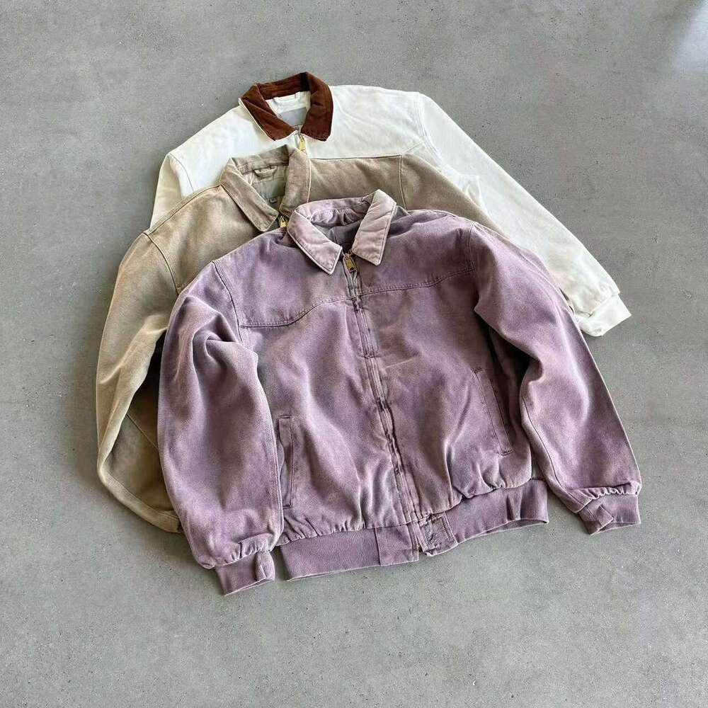 Alternative American Style Washed Vintage Cleanfit Santa Fe Men's Casual Loose Jacket Unisex y2k