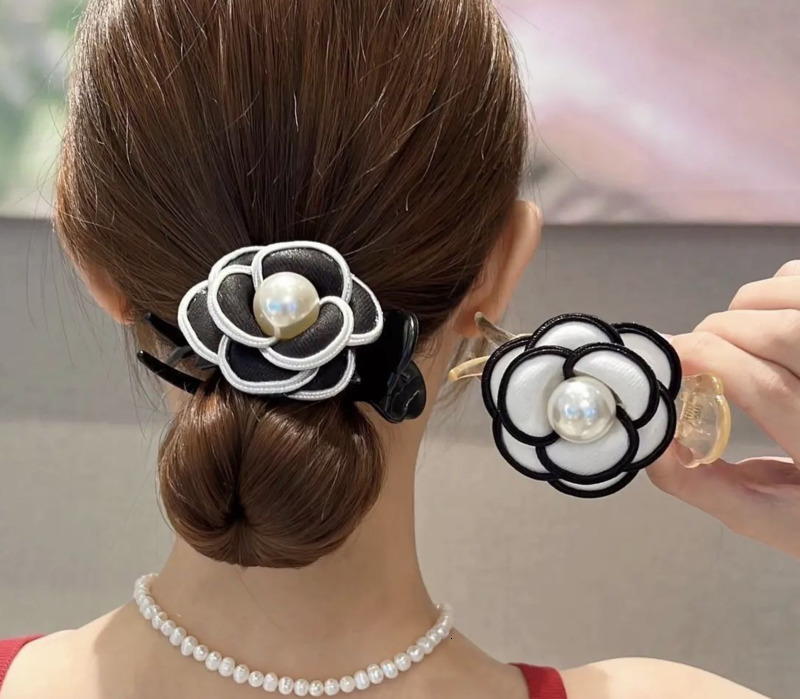 Super Fairy AB Double-Sided Claw Clip for Women Elegant Bun Hair Clip for Back of Head High Ponytail Hairpin Hair Accessory 250711