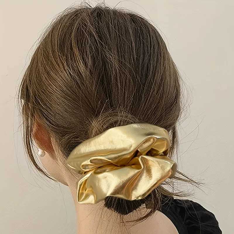 Medium Y2K Hair Band - Silver Elastic Sweet Simple Design Suitable for Valentines Day and New Year Party Accessories. Y250711