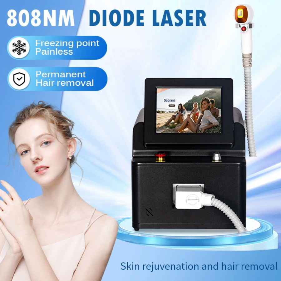 Hair Removal Beauty Instrument Ice Titanium Device 808 755 1064 Nano Diode Laser Hair Removal Machi