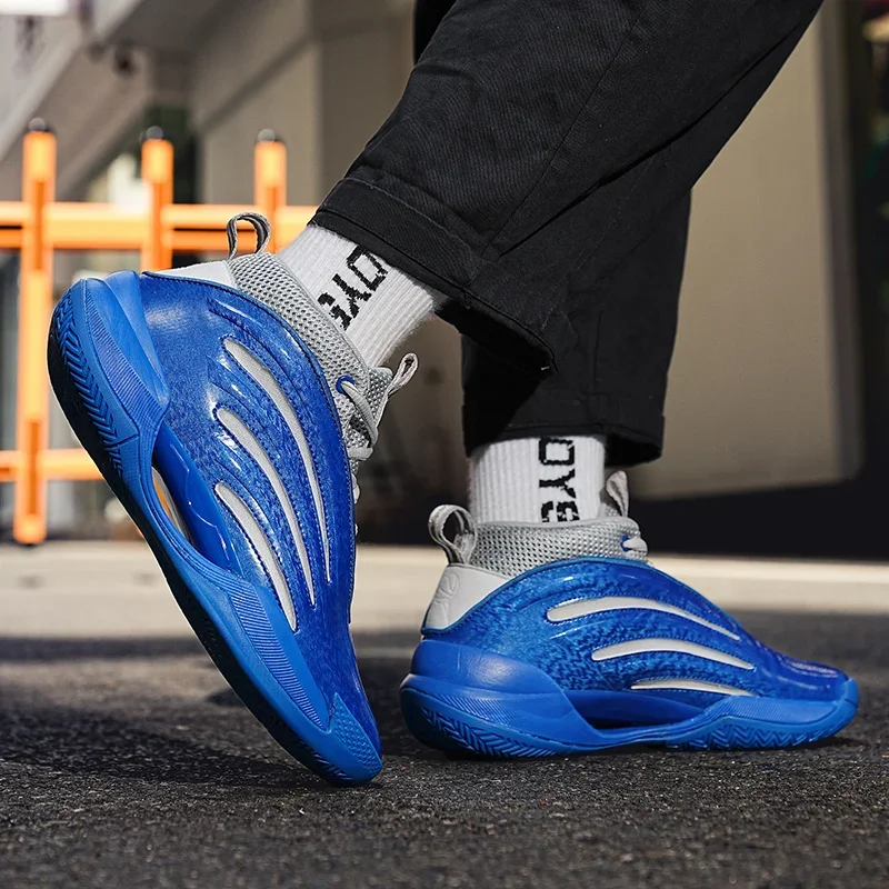 High-quality Basketball Shoes Men Fashion Hip-hop Sneakers Women High Street Sports Shoes Leather Non-slip Training Shoes 36-45