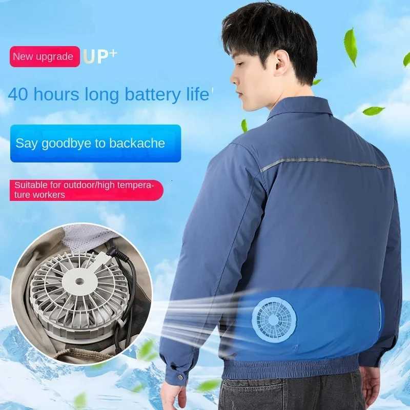 Clothes with fans in summer heatstroke prevention and cooling air conditioning mens clothing refrigeration work outdoor jacket W250711