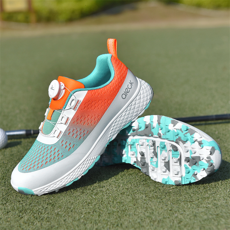 Golf Women New Sports Shoes with Knob for Kids Mesh Boys and Girls Non-Slip Fixed Spikes Sizes 32-40 ddmysaturn ddmysaturn ddmysaturn